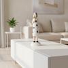 Girl Figurine with Hat Tabletop Desktop Ornament Resin for Home Decor