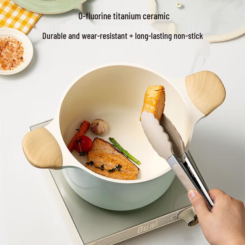 COOKER KING 22cm Celadon Ceramic Non-stick Soup Pot