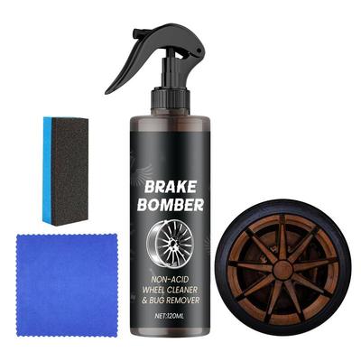 Rim Cleaner For Car Liquid Cleaner Spray Mild For Wheel 120ml Powerful Wheel Repair Cleaner Remover Supplies For Alloy Chrome
