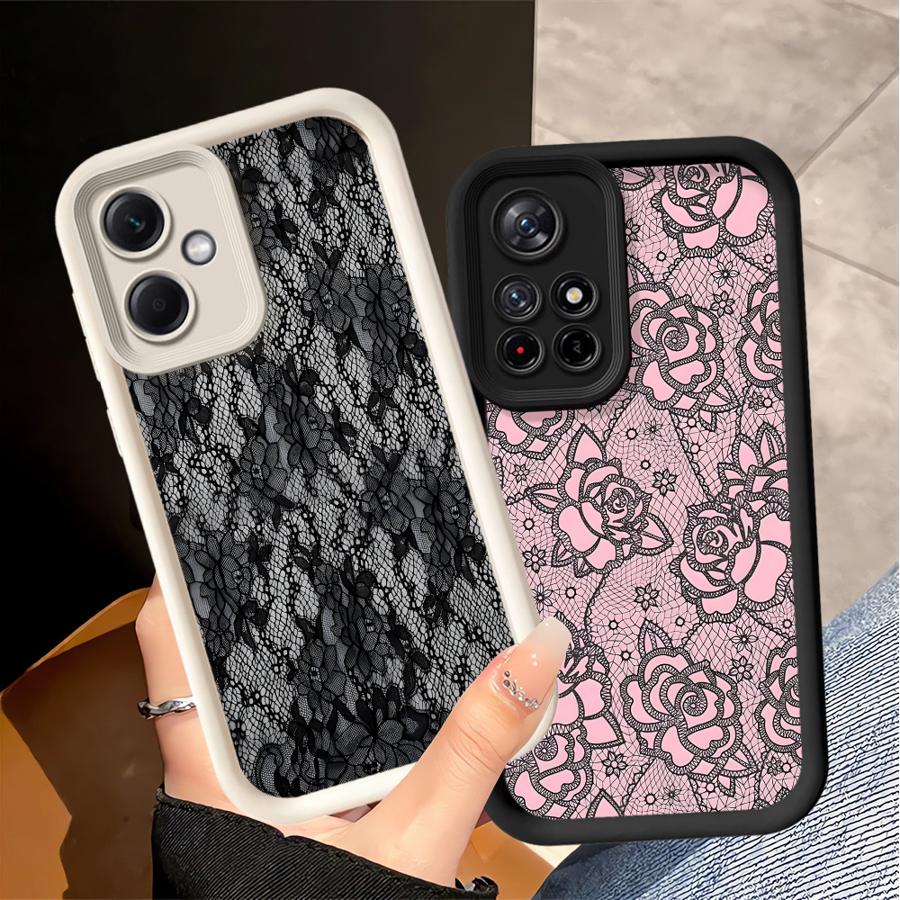 Creative Lace Pattern Phone Cover Case for Xiaomi Poco F8 X3 NFC C51 X3 Pro C61 C50