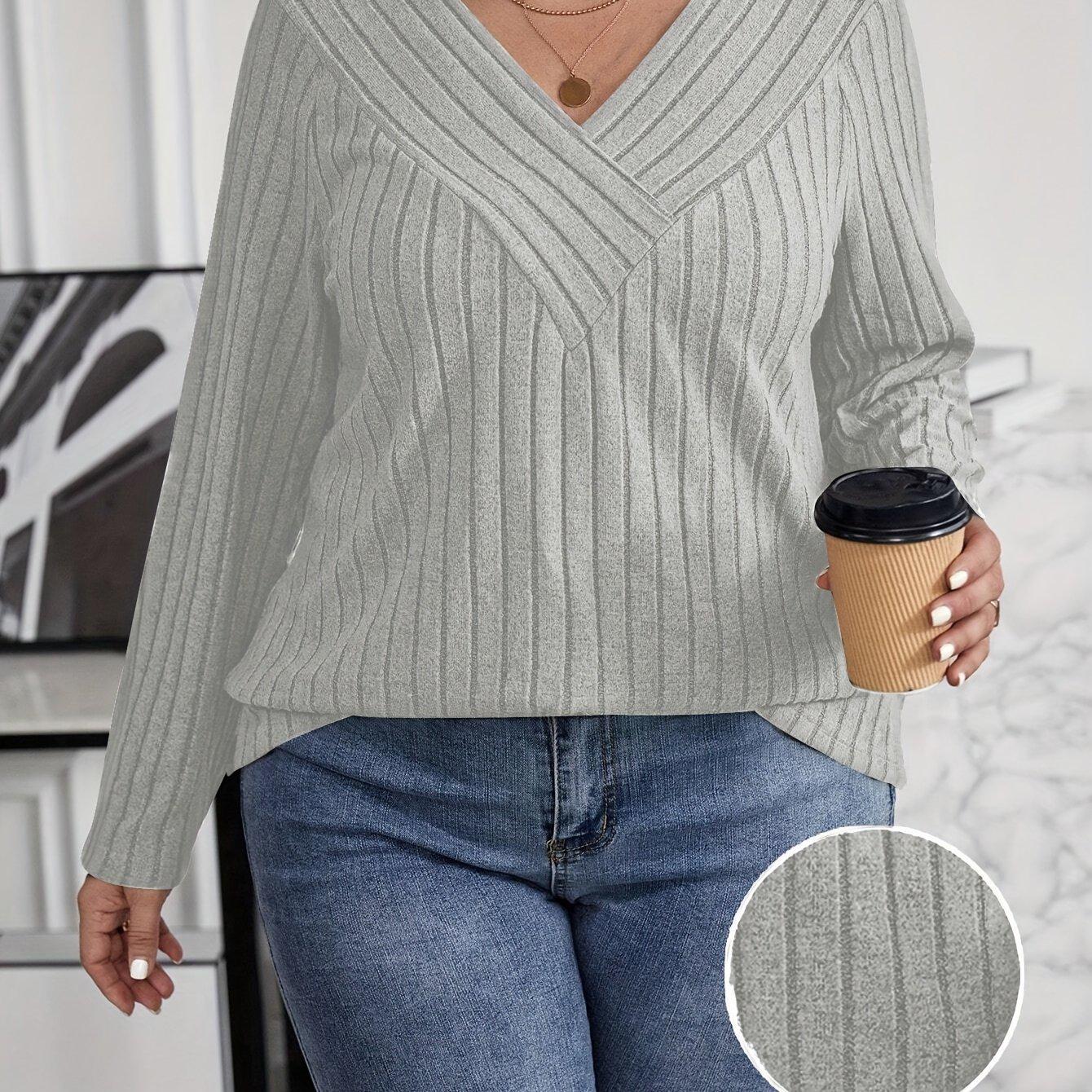 

Cross V-Neck Thermal T-Shirt - Style 78208 5XL светло-серый