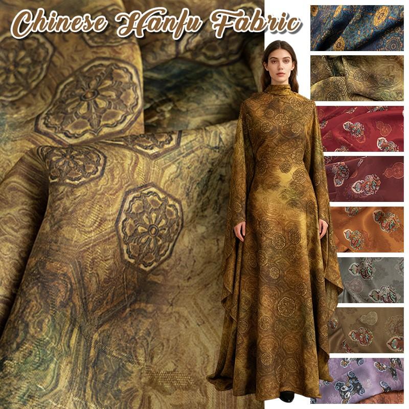 50x143cm Kinesiskt Jacquard Rayontyg Fallande Material För Qipao Cheongsam Hanfu Klänning Jacquardtyg Fickor Klädtillbehör