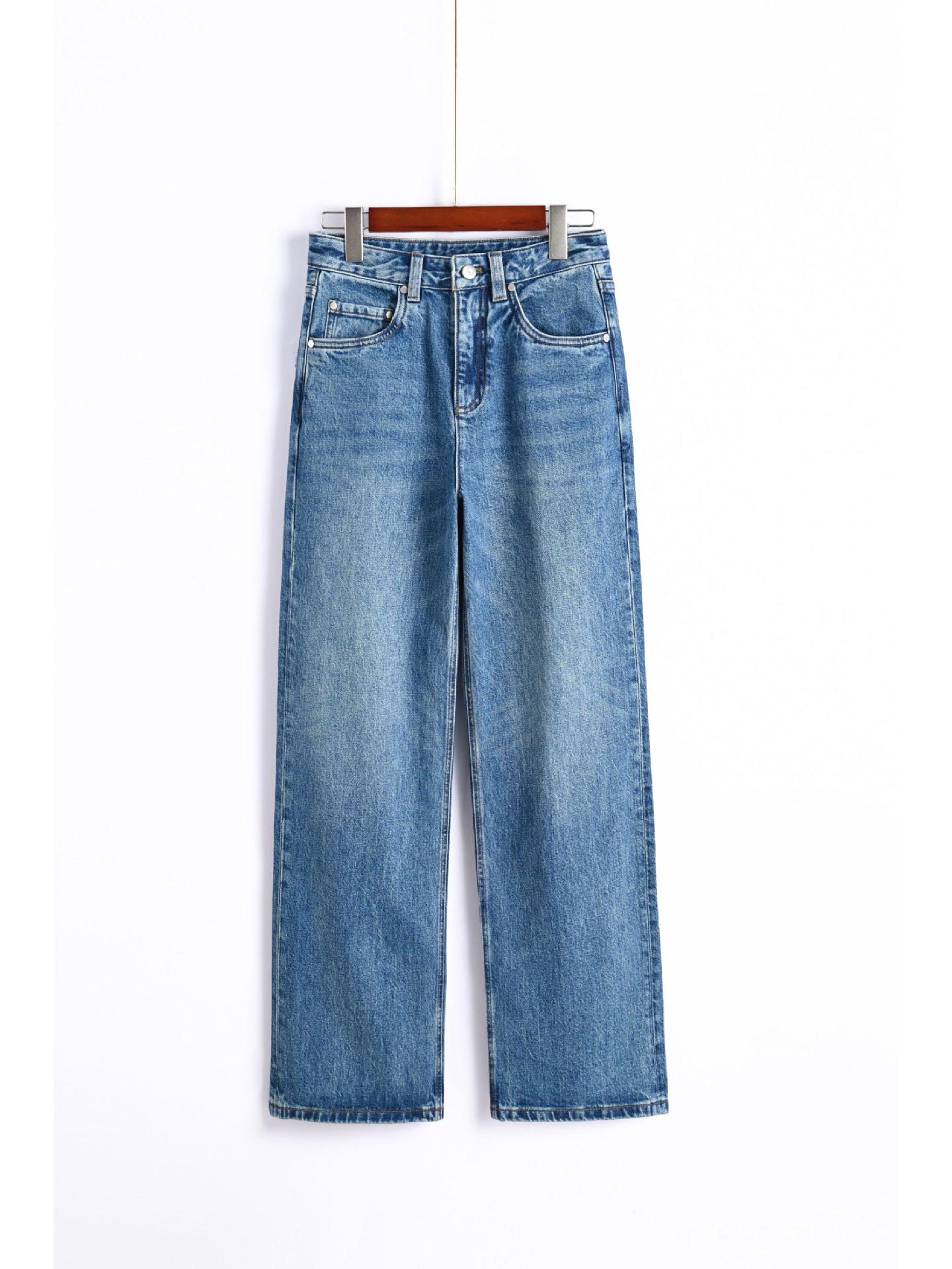 High-Quality Women s Summer High-Waisted Jeans: Slimming, Narrow-Leg, Wide-Leg, and Straight Leg Styles 30