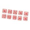 20pcs Dice Set 6 Sided Transparent Dices Rounded Corner Dice for Board Games and Teaching Math