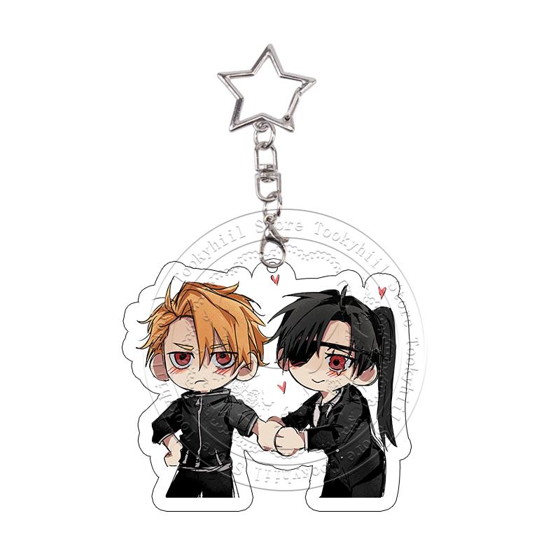 Pixel Daemons of The Shadow Realm Acrylic Keychain Exquisite Anime Cartoon Cosplay Props Decor Accessories Characters Role Gift