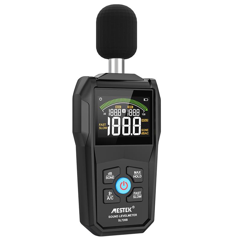 

Измеритель шума MESTEK 30% 7E130dB Цветной экран с подсветкой Дисплей Быстрая/медленная частота дискретизации Емкостный микрофон Лучший монитор уровня звука