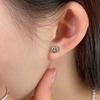 S925 Sterling Silver Smiley Face Stud Earrings - Cute, Exquisite, and Simple Design