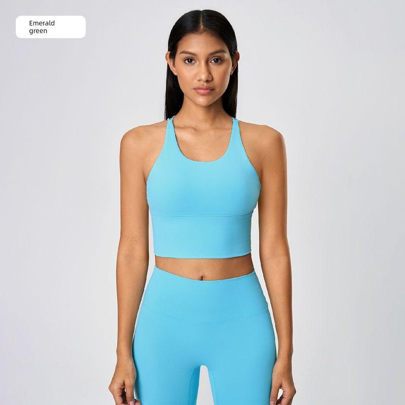 Lu Same Sports Bra for Women 2025 New Outdoor Removable Bubble Wrap Running Fitness Beauty Back Yoga Vest