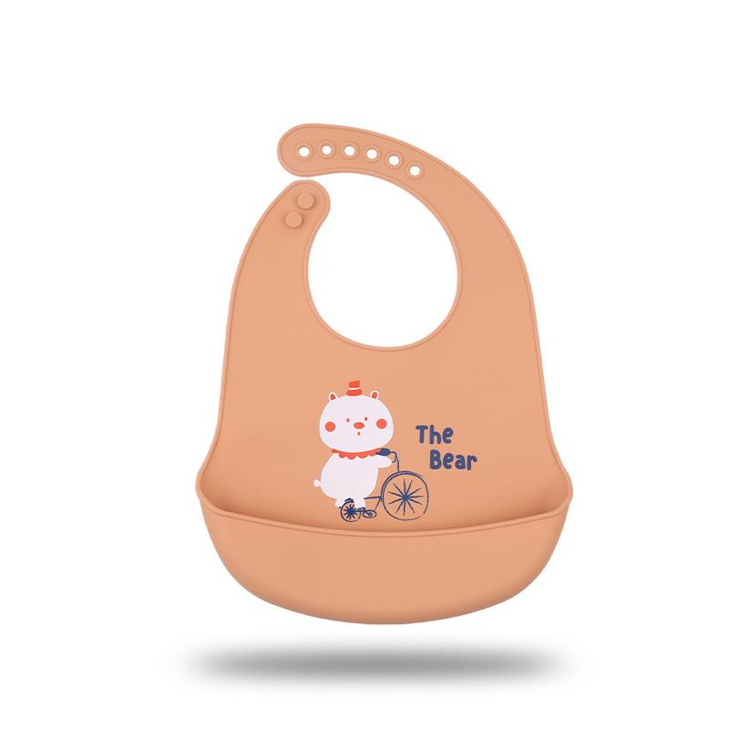 

Водонепроницаемый детский слюнявчик из пищевого силикона - Непромокаемый, для самостоятельного кормления, защита от слюны