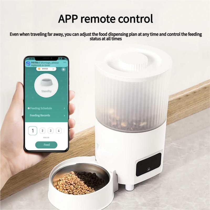 3L Large Capacity Tuya WiFi Remote Control Dual Power Supply Automatic Smart Pet Food Dispenser Feeder for Pets