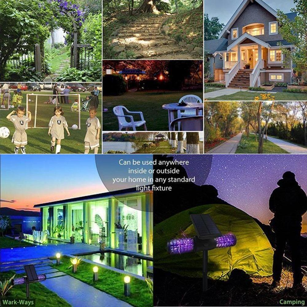 Waterproof Solar UV Mosquito Killer Stake Light, Outdoor Lawn Atmosphere Floor Lamp, Mosquito Repellent Decor Lighting for Garden Courtyard Pathway