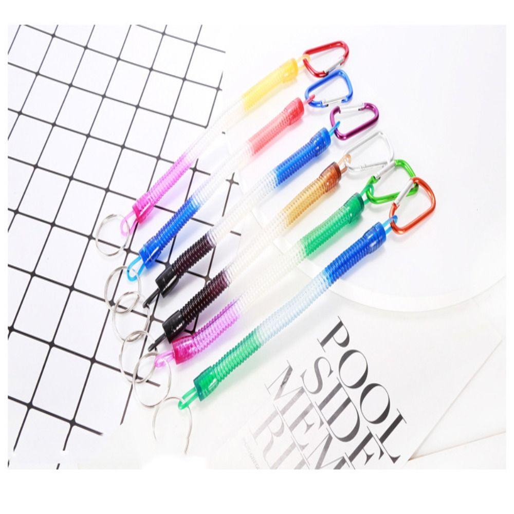 Lanyards For Women Spring Key Cord Spring Elastic Rope Anti-lost Phone Keychain Fishing Lanyards