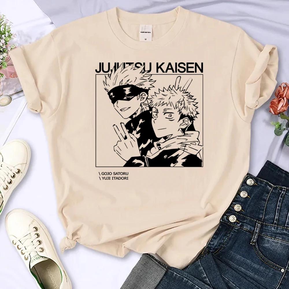 Jujutsu Kaisen T-shirts Women Y2K Streetwear T Shirt Girl Y2k Harajuku Graphic Clothing