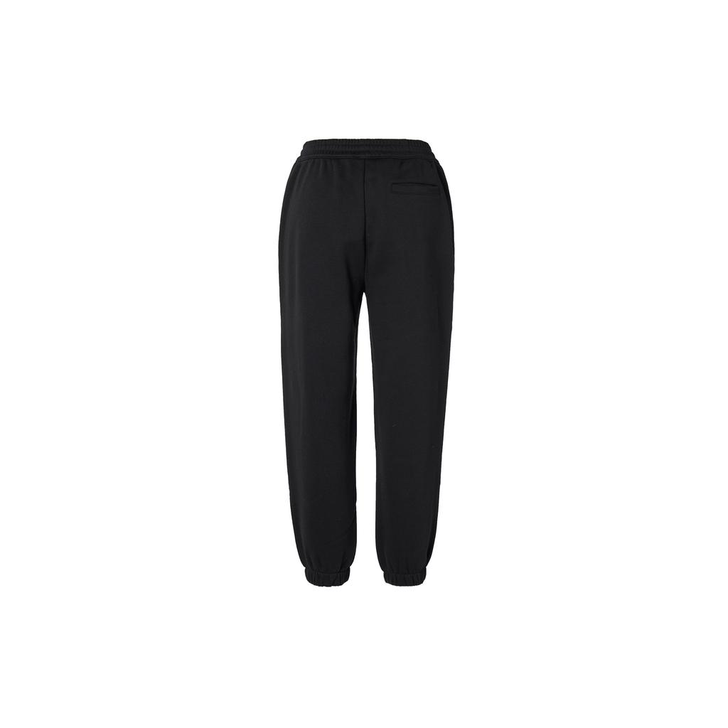 Fila Fusion Solid Color Loose Fit Knit Casual Pants Men bottoms Deep-Black T11M243604F-BK