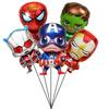 Foil Balloon Baby Birthday Photo Props Cartoon The Avengers Aluminum Film Balloons Happy Birthday Party Balloon Supplies