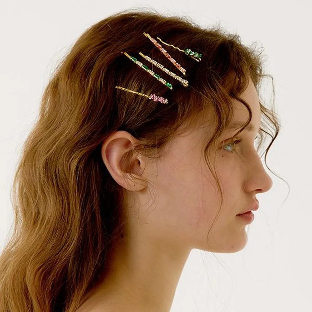 Baguette Cubic Hairpin JP-23-334BP Gold