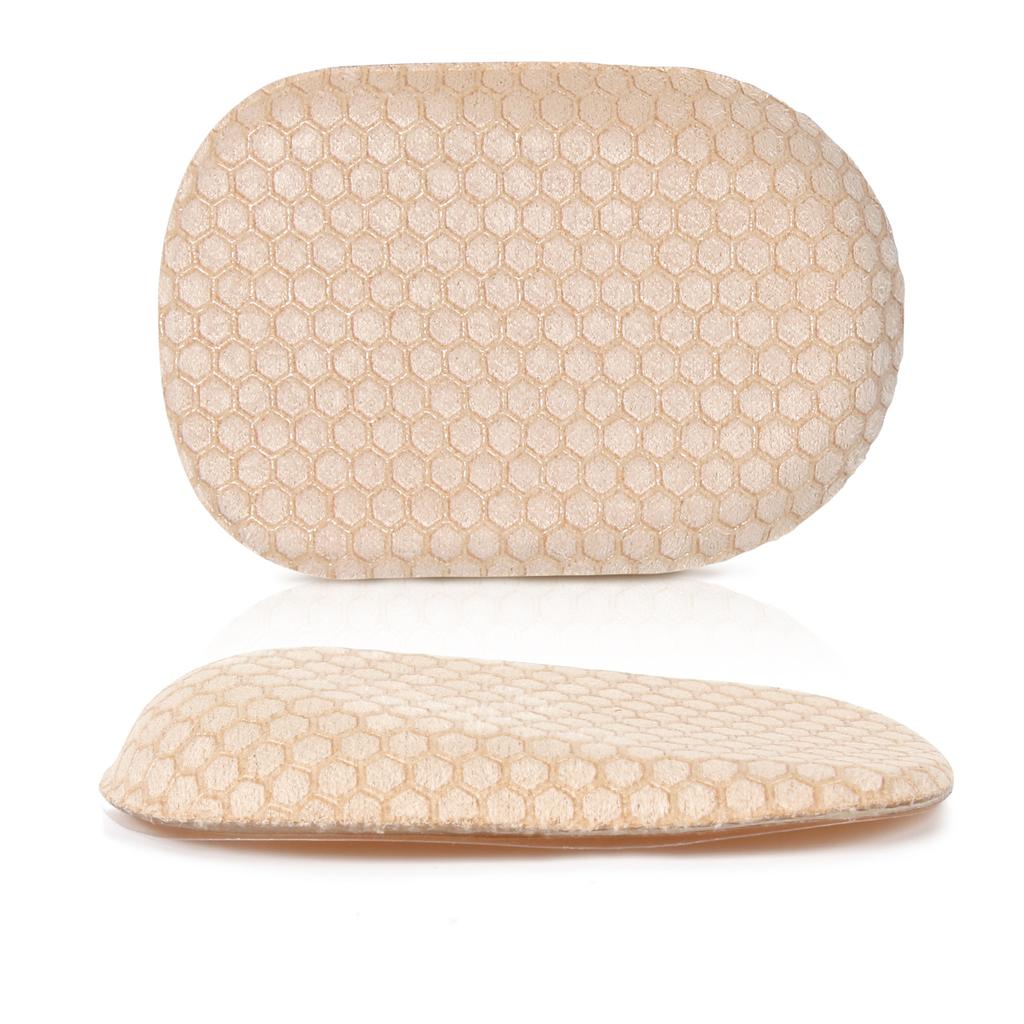 Honeycomb Gel Shock Absorbing Heel Cushion Pads for Men & Women, Invisible Height Increase Half Size Heel Inserts for Sports Dai