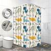 1Pc Cartoon Cute Dinosaur Print Waterproof Shower Partition Privacy Hanging Curtain With 12 Hooks Multiple Size Machine Washable