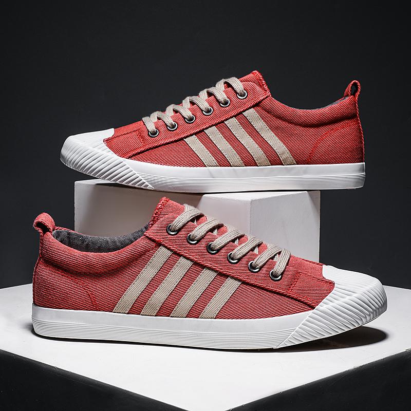 Мужская всесезонная парусиновая вулканизированная повседневная обувь в стиле ретро — фото 12