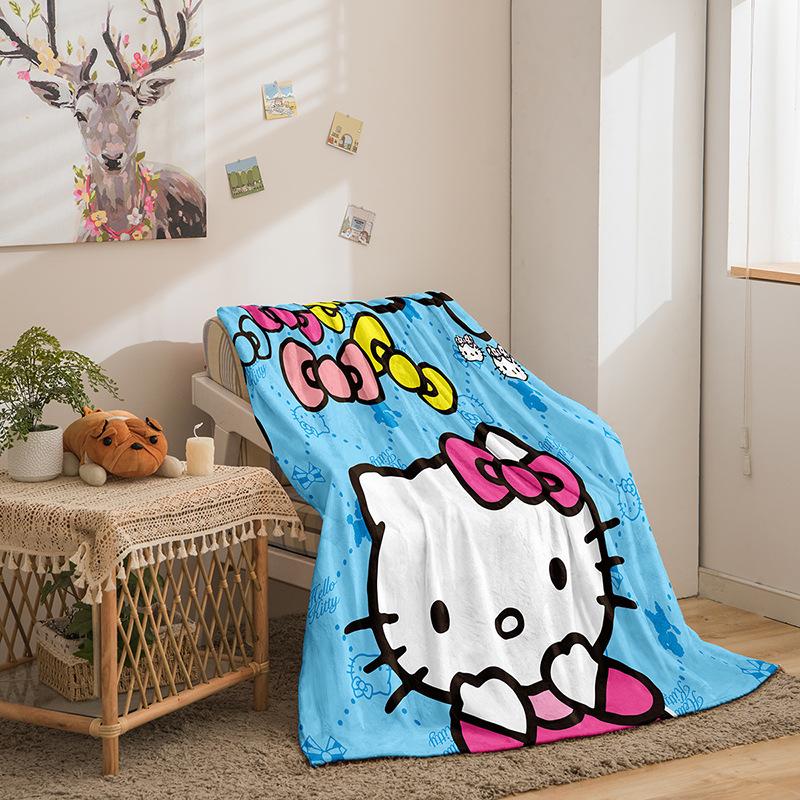 Cartoon Kt Kat Doppelseitige Flanell 3D Digitaldruck Decke Decke