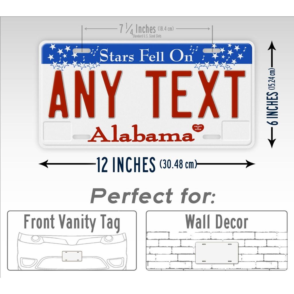 Personalized Alabama Star Metal Tin Sign Custom Text Rustic Iron Wall Art Home Decor Indoor Outdoor