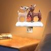 Resin Christmas Reindeer Bonfire Nightlight US Plug Wall Lamp  Kids Gift