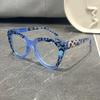 Unisex Mode Leopardenmuster Rahmen Lesebrille Modischer Großer Rahmen Blaulichtfilter Altersweitsichtigkeit Brille Luxus Brillen