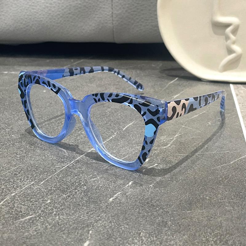 Unisex Mode Leopardenmuster Rahmen Lesebrille Modischer Großer Rahmen Blaulichtfilter Altersweitsichtigkeit Brille Luxus Brillen