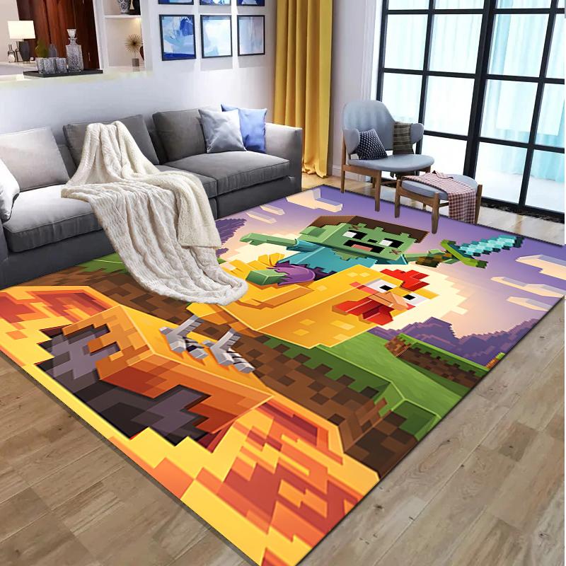Gamer Pattern Rug, Indoor/Outdoor Mat, for Picnic, Gameroom, Bedroom, Office, Living Room, Home Decor Carpet, Birthday Gift