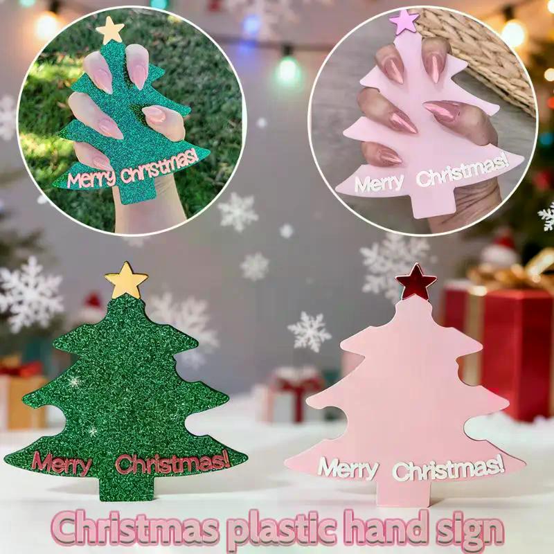 Christmas Tree Nail Art Display Card Board Manicure Nailfie Disc Nail Salon Accessory Nail Tech Photo Prop Nail Photography
