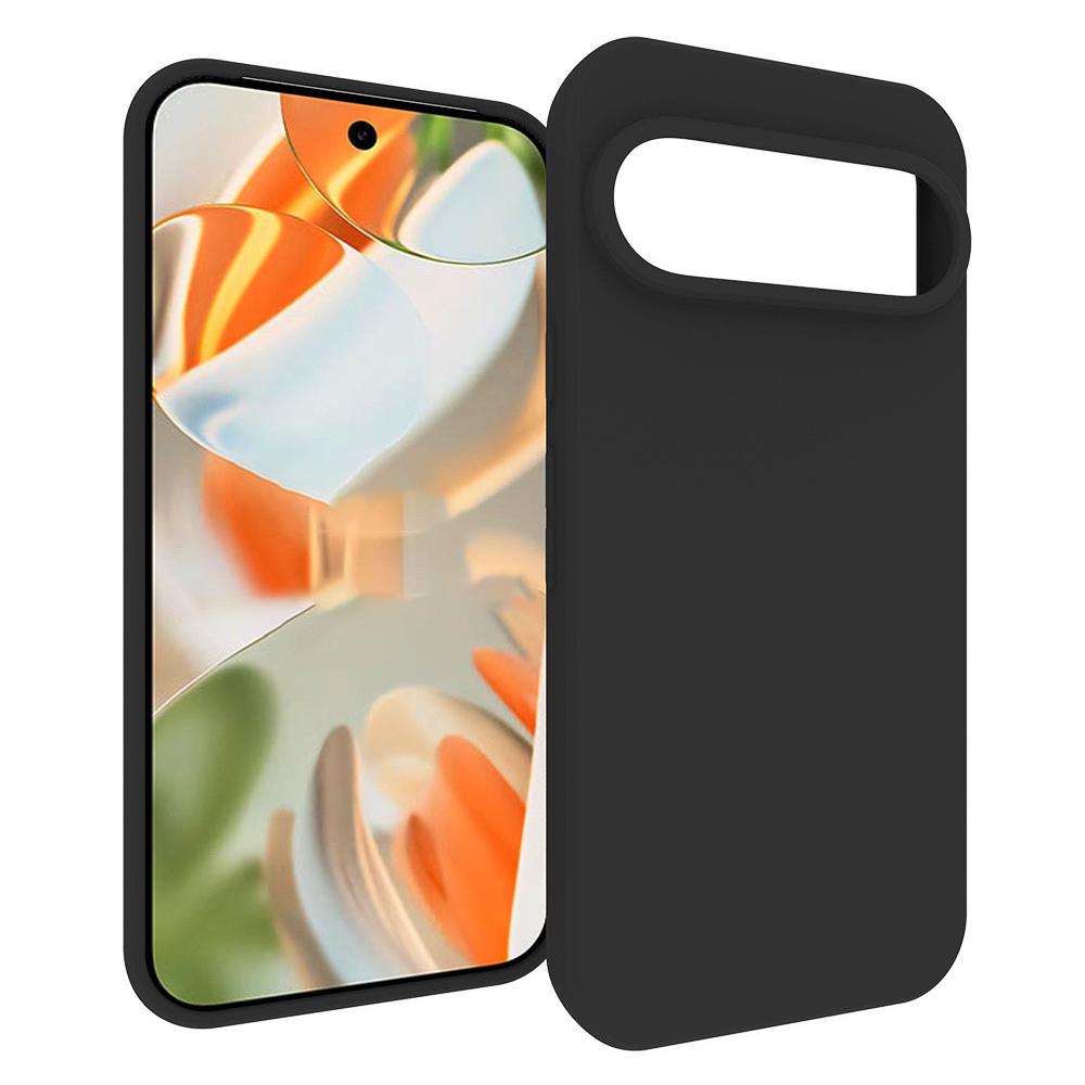 For Google Pixel 10 Pro/10 Case Soft Matte Back TPU Black Phone Cover,Large Cutout