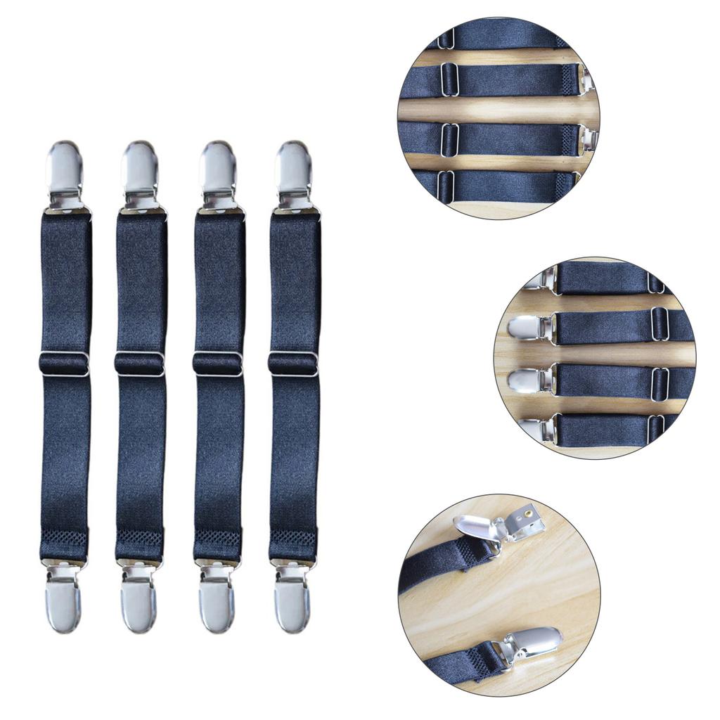 4pcs Elastic Bed Sheet Strip Fastener Adjustable Mattress Cover Blankets Holder Suspender Sheet Grippers Belt Bedding