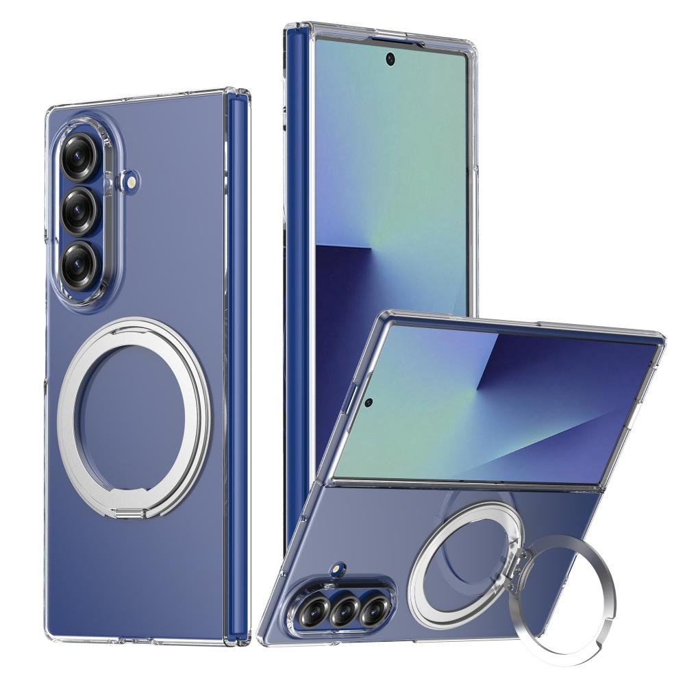 Transparent Acrylic 360 Rotate Bracket Case for Samsung Galaxy Z Fold 6 7 Magsafe Cases for Samsung ZFold 7 Stand Holder Cover