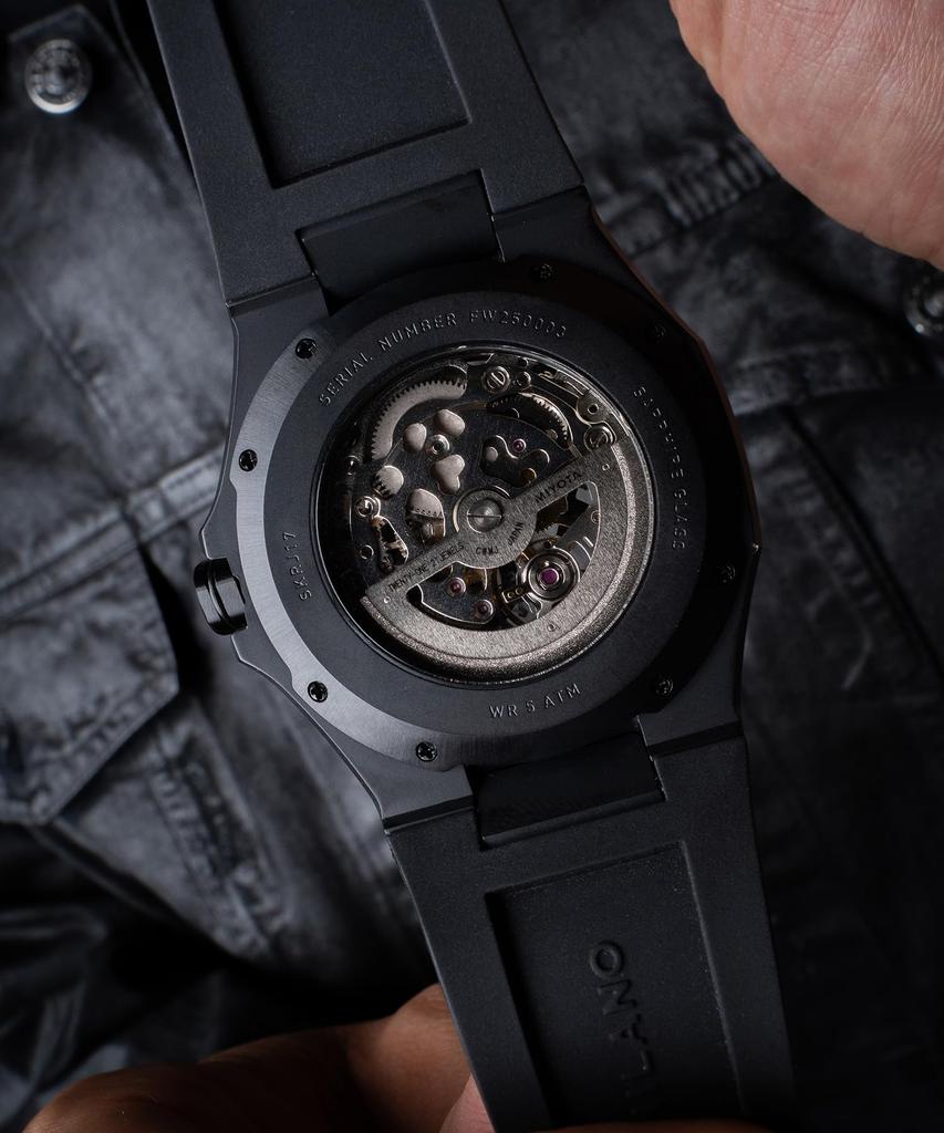 Authorized Distributor D1 Milano Watch Skeleton Jet Black Automatic SKRJ17 [D1 MILANO] Men's [SKELETON] 41.5mm