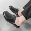 Fashion Retro Men Half-drag Leather Shoes Black Brown Men Casual Comfortable Versatile Fashionable Slippers Sizes 38-46 Men Slippers