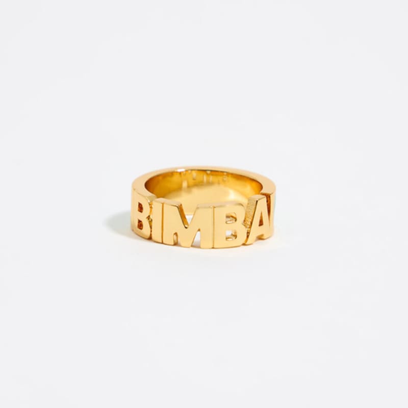 BIMBA Y LOLA [25SS] BIMBA Y LOLA Aquamarine Enamel Logo Ring_B255AIR001TQD