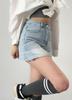 Syvent Stretch Denim Tight Mini Tight Mini Stretch Korean Short Denim Sizes 12F038 Skirt, High-Waisted Skirt, Short, Denim, Sexy, Slimming, Style,