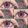 EYESHARE 1 Pair Pink Colored Contact Lenses Cosplay Halloween Lens Anime Role Playing Lens Cute Beauty Pupils