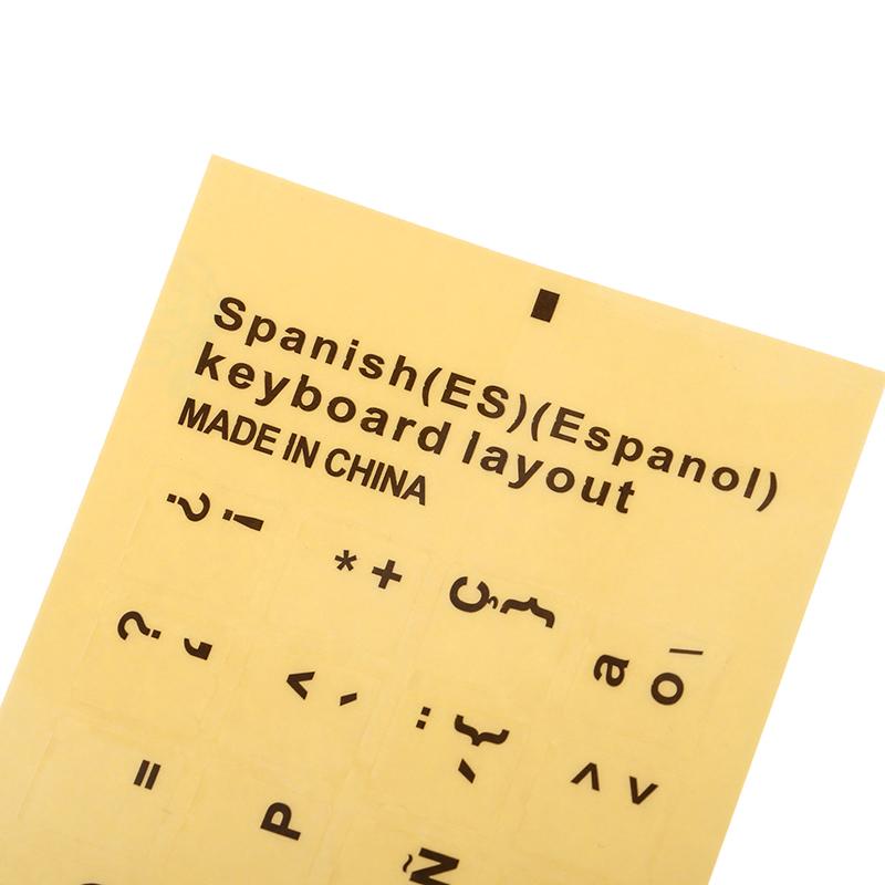 1Sheet Standard Spanish Portuguese Language Transparent Keyboard Stickers