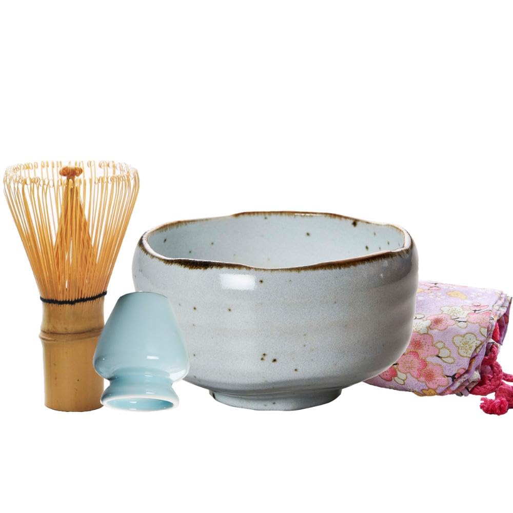 Matcha Bowl Set of 4, White Glaze, L010