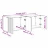 Wall Mounted TV Cabinet Set 2 pcs Smoked Oak Finish 59.5 x 31 x 40 cm