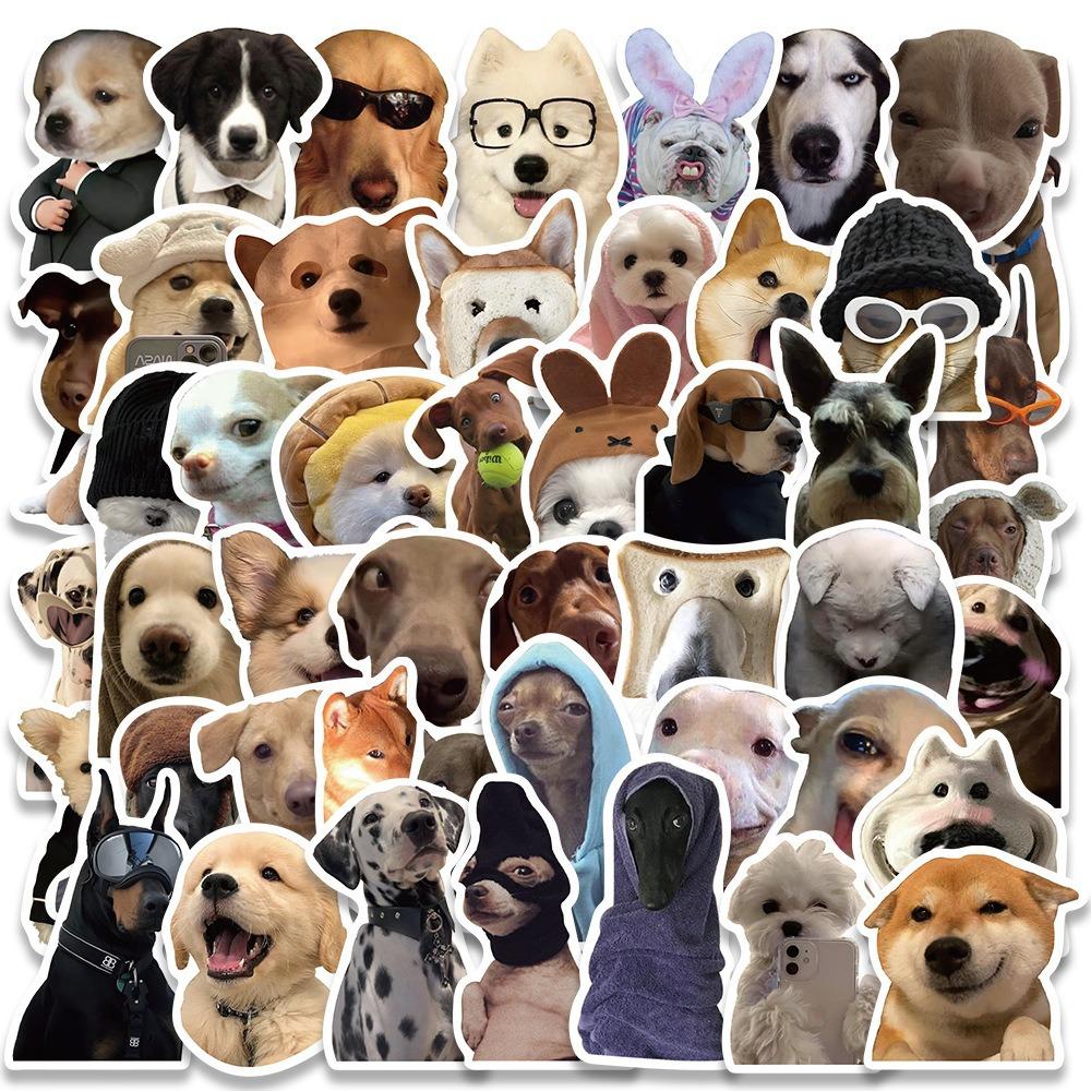 Adesivi Cane Carino Confezione da 50 - Decalcomanie Espressioni Divertenti per Meme, Scrapbooking e Regali