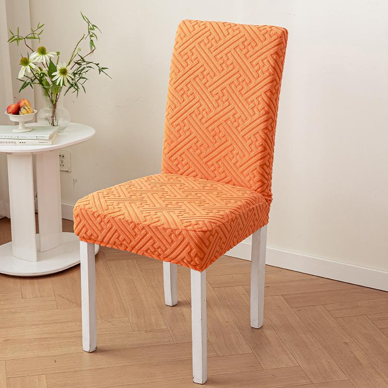 Elastic Half-chair Cover  Household One-piece Chair Stool Cover Backrest Integrated Solid Color Universal Chair Cover