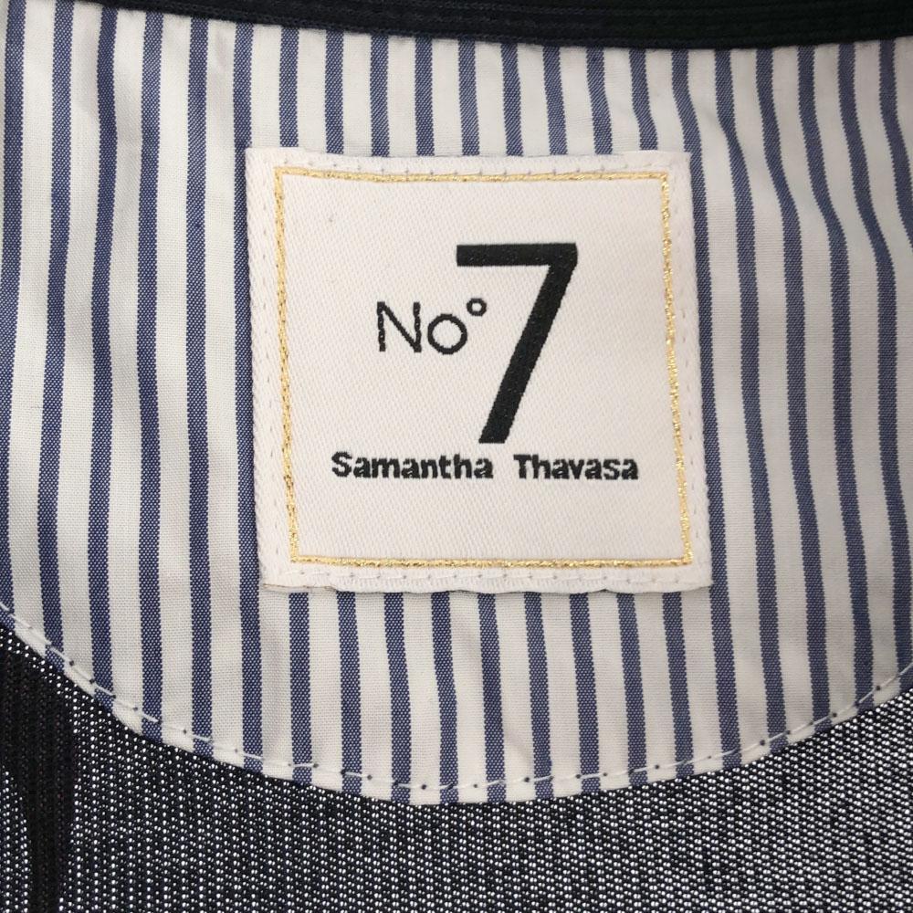 Samantha Thavasa Stripe Short Sleeve Mini Dress 36 Navy Women Used