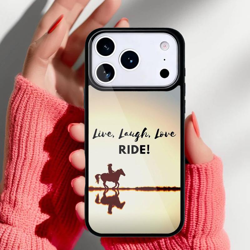 Keep Calm and Ride On Love Horse Phone Case for iPhone 17 16 15 14 13 Pro Max Back Cover for 12 11 Pro Coque