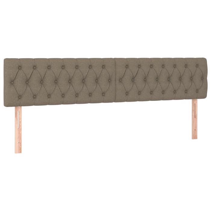 VidaXL 2x Headboards Bedroom Furniture Bed Accessories Single Bed Headboards Interior Bed Frame Taupe 346372