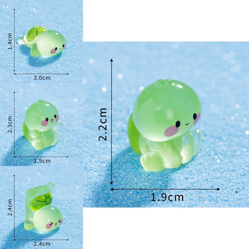 Resin Night Light Turtle Statue With Luminous Feature For Living Room Decor And Fish Tank Scene