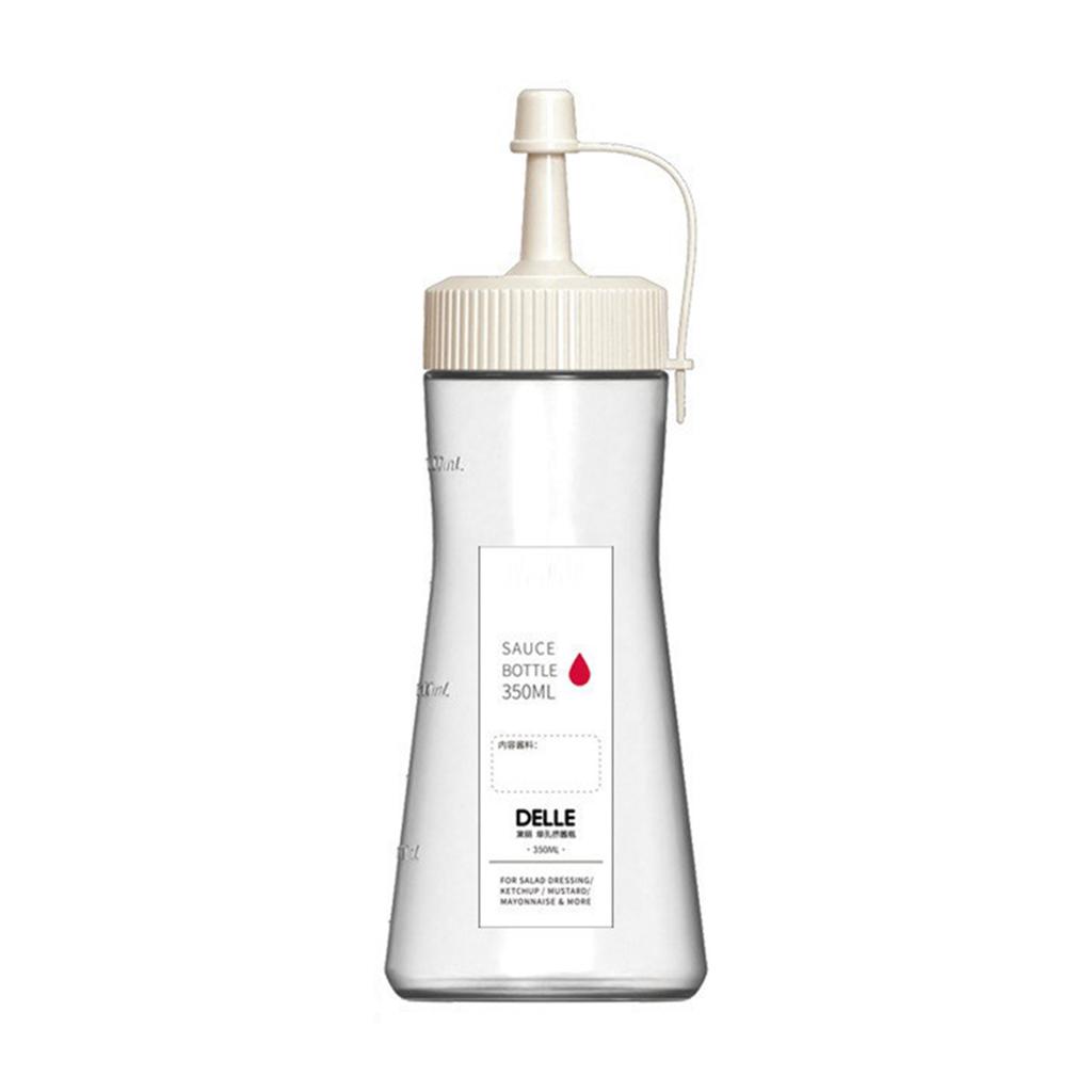 Squeeze Bottle With Cap Transparent Leakproof Plastic Dispenser For Kitchen