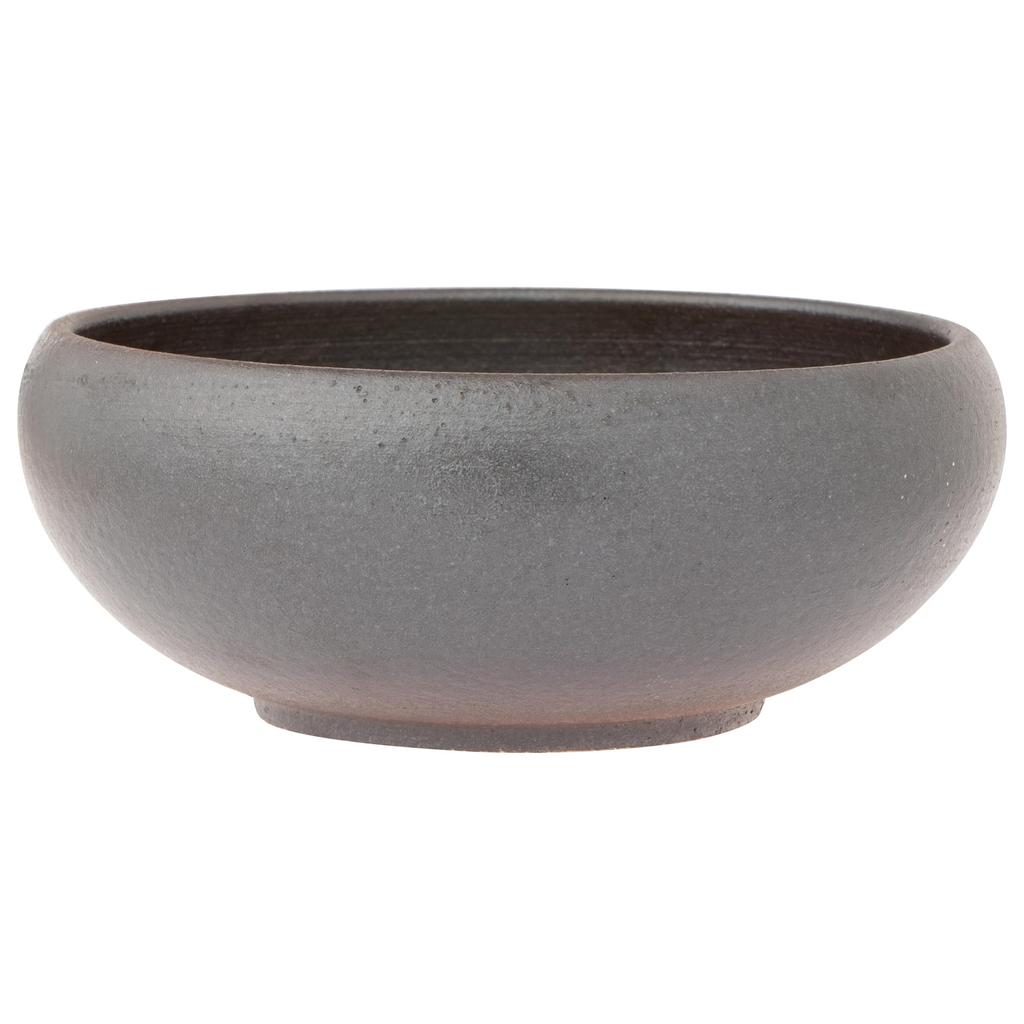 Marui Seito Shigaraki Ware Hechimon Bowl, Small, Approx. 13cm Diameter, Hana Wabi, Black, MR-3-4274