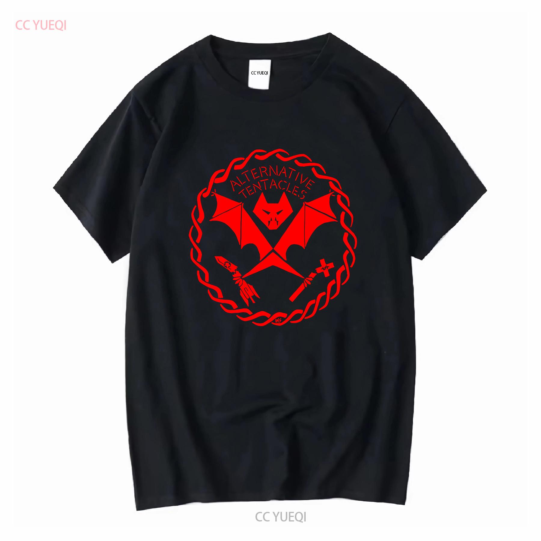 

AT Alternative Tentacles Thrash hardcore Punk rock band T shirt tee red logo vintage Washed Versatile Slightly Stylish 4XL